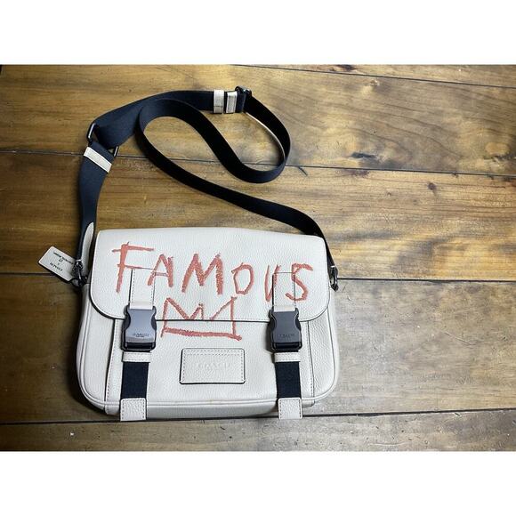 Coach X Jean Michel Basquiat Track Crossbody Pebble Leather C5425 - Picture 1 of 16